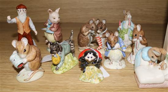 A collection of ten Royal Albert Beatrix Potter figures, BP-6a, BP-10A and BP-10b backstamps,